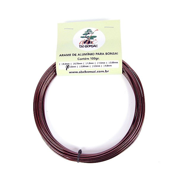 Arame de Alumínio Esmaltado Especial Para Bonsai 2,5 mm