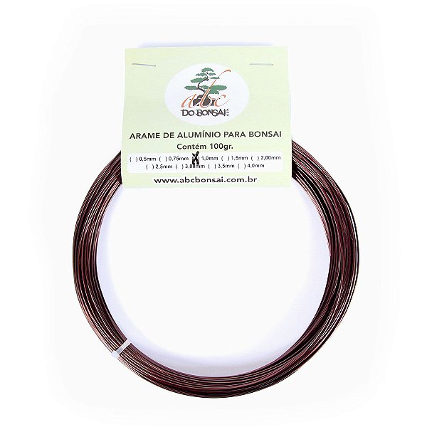 Arame de Alumínio Esmaltado Especial Para Bonsai 1,0 mm