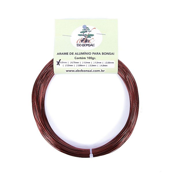 Arame de Alumínio Esmaltado Especial Para Bonsai 0,5 mm