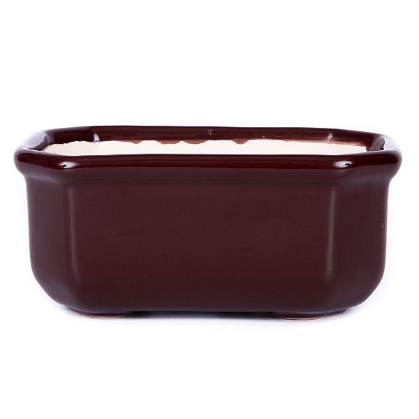 Vaso para Bonsai Petrópolis Retangular Esmaltado 18 x 13 x 8 cm