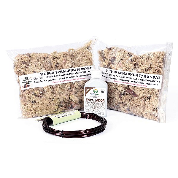 KIT COMPLETO DE ALPORQUIA (CRIAR RAÍZES NOS GALHOS) PARA BONSAI