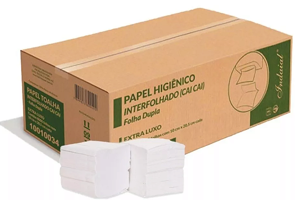 Papel Higiênico Interfolhado Folha Dupla com 8.000 folhas