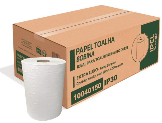 Papel Toalha Bobina Traction 30 Gramas Extra Luxo