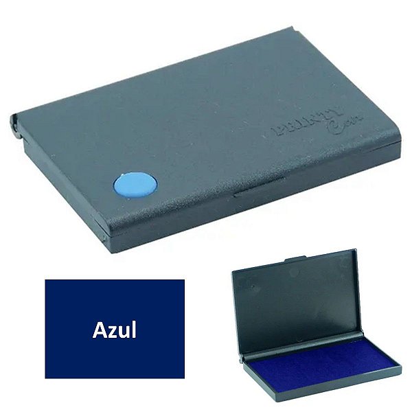 Almofada para Carimbo N°03 Plástica Azul - Carbrink