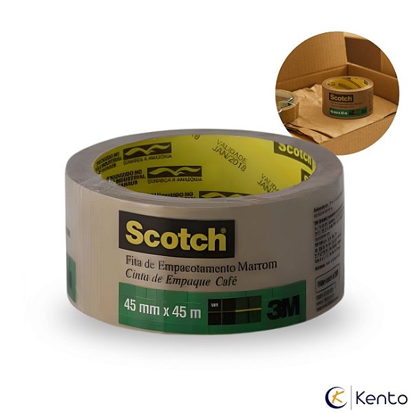 Fita Empacotamento Marrom 5802 45x45m Scotch 3M