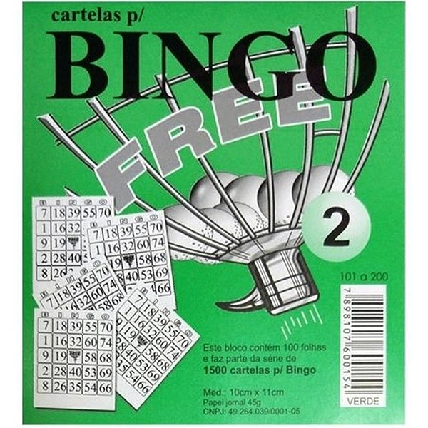 Jogo Bingo Coluna 24 Cartelas – Papelaria Castelo