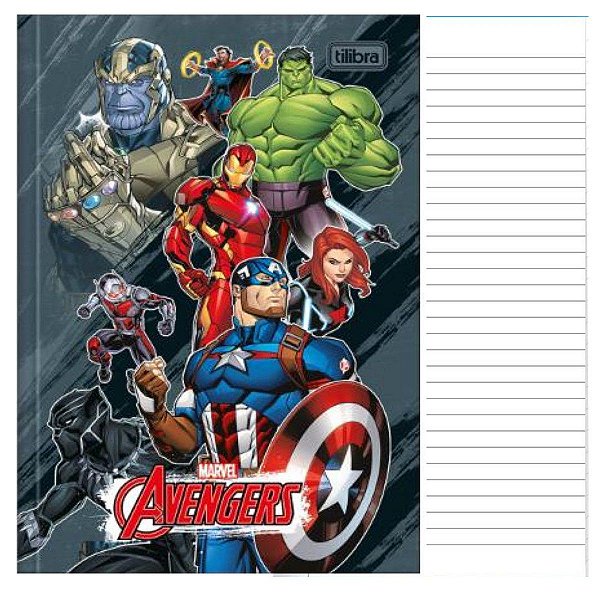 Caderno Brochura CD 80fls Avengers 2 Tilibra