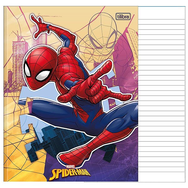Caderno Brochura 80fls Capa Dura Spider Man 2022 Tilibra - Capa 1