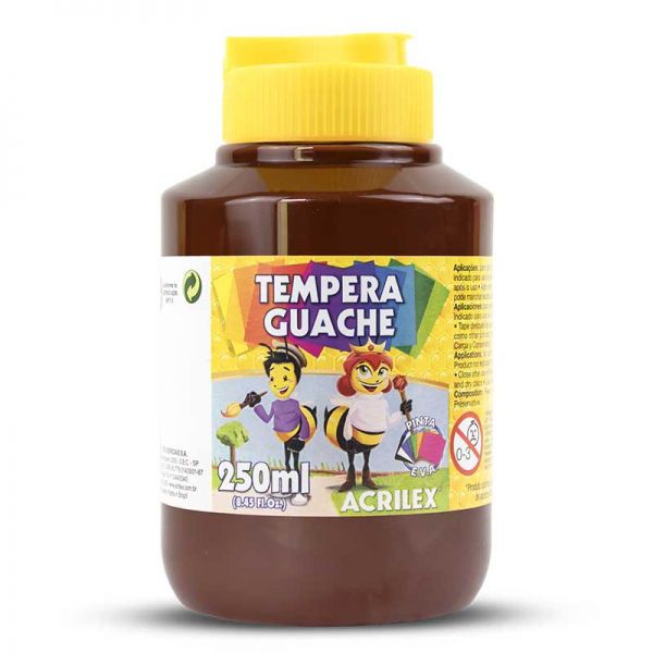 Tinta Tempera Guache 250ml Marrom - Acrilex