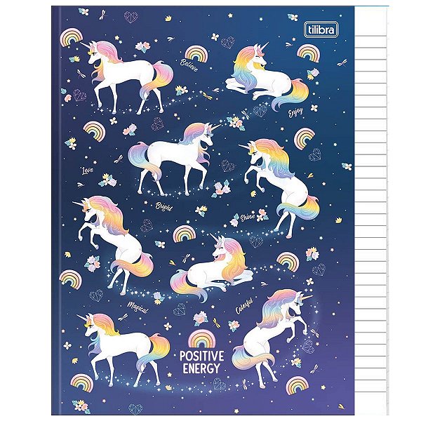 Caderno Elástico De Unicornio Desenho Promoção