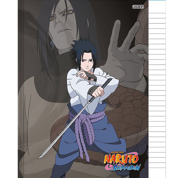 Caderno Brochura 80fls Capa Dura Naruto Uzumaki Escolar SD