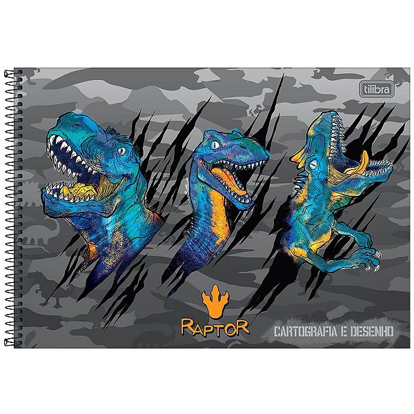 Caderno de Desenho 80fls CD Raptor 2023 Capa 1 - Tilibra