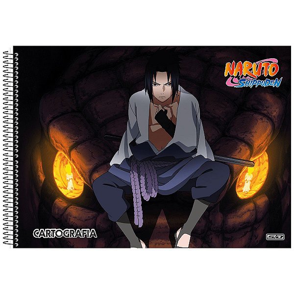 Caderno de Desenho 60fls Capa Dura Naruto 2023 Escolar São