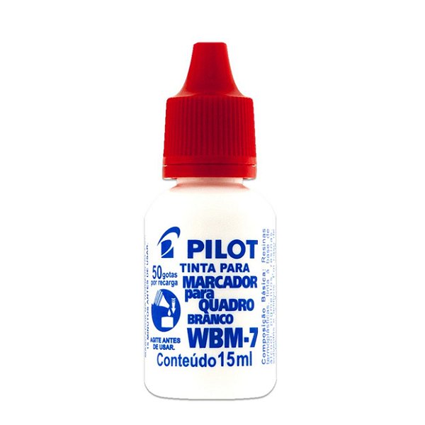 Tinta para Marcador para Quadro Branco WBM-7 Vermelha 15ml Pilot