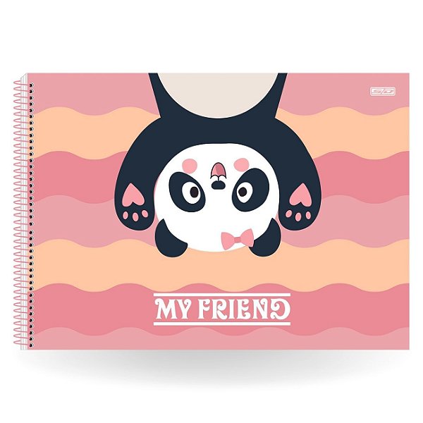 Caderno De Desenho Fls Capa Dura My Friend Panda S O Domingos Cp Loja Kento