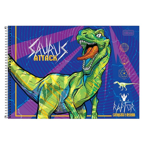 Caderno de Desenho 80fls CD Raptor 2024 Tilibra CP2