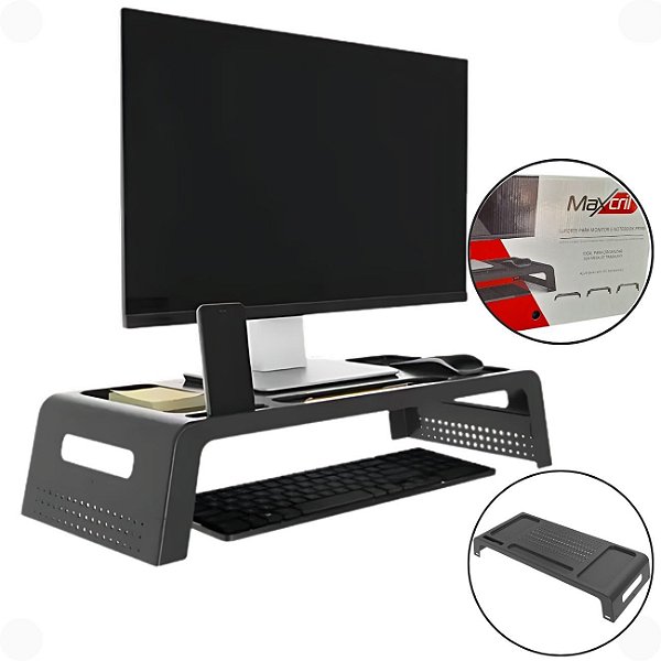 Suporte para Monitor ou Notebook Prime Preto Maxcril
