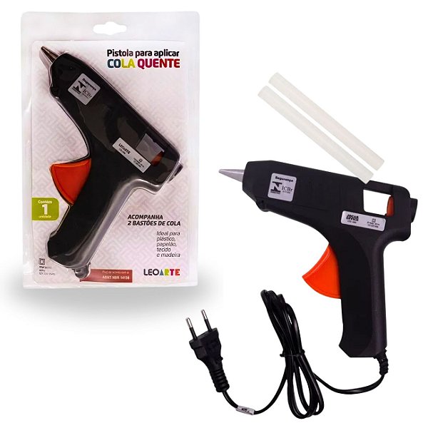 Pistola para aplicar Cola Quente Grande 40W Leoarte