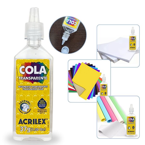 Cola Transparente 37g Lavável Acrilex