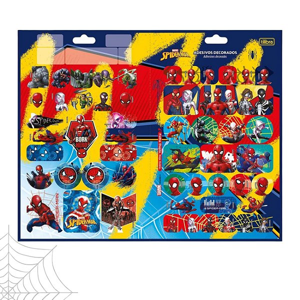 Cartela de Adesivo Duplo Spider Man Tilibra