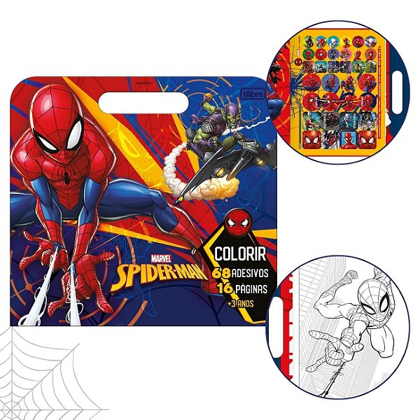 Álbum Livro para Colorir Maleta Spider Man Tilibra