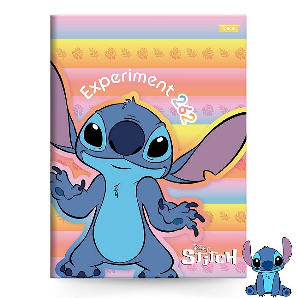 Caderno Brochura 80fls Capa Dura Stitch 2025 Foroni CP2