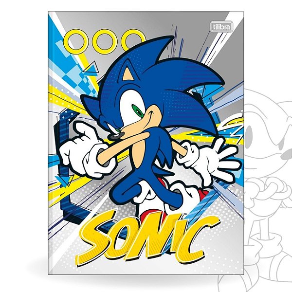 Caderno Brochura 80 folhas Capa Dura Sonic 2025 Tilibra CP3