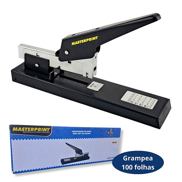 Grampeador de Metal Grande para até 100fls MP390 Masterprint