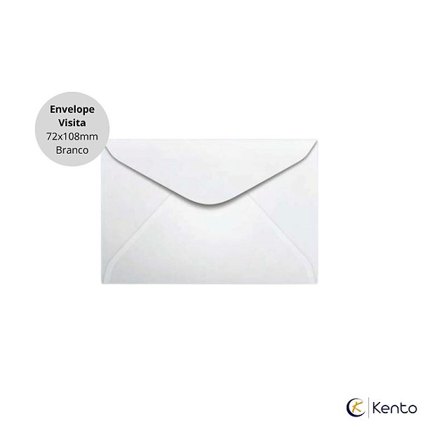 Envelope Visita Branco 72x108mm  80g Unidade - Scrity