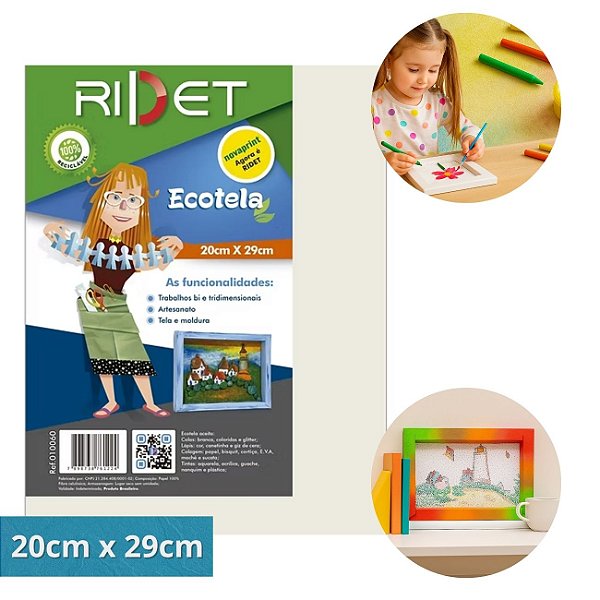 Tela em Papel Ecotela 20x29cm - Ridet