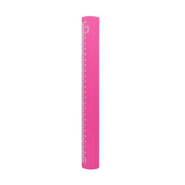 Régua 30cm Acrílico Neon Rosa Maxcril