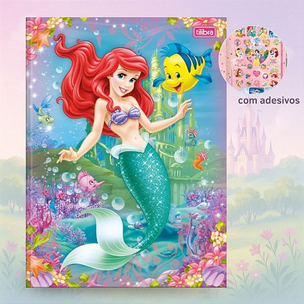 Caderno Brochura 80fls Capa Dura Princesas Disney 2026 Tilibra