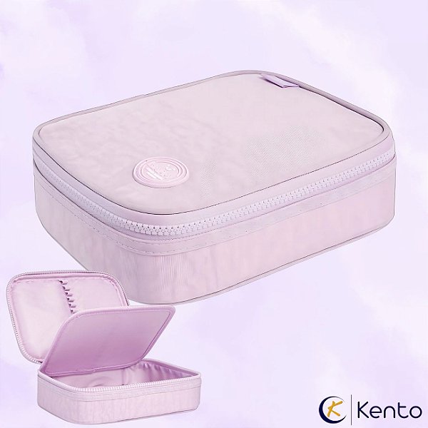 Estojo Escolar Box Happy Lilás Pastel - Tilibra