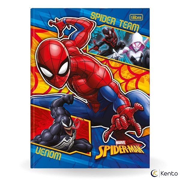 Caderno Brochura 80 Folhas Capa Dura Spider Man 2026 Homem Aranha Tilibra