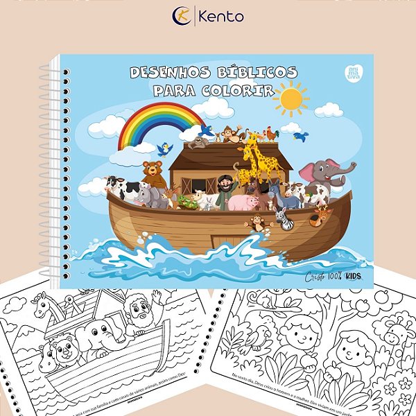 Livro de Colorir Espiral Capa Dura 48 folhas Cristo Kids São Domingos / Animativa