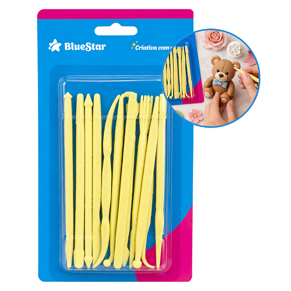 Jogo de Estecas BlueStar 12 Peças – Kit Completo para Modelagem e Acabamento Profissional