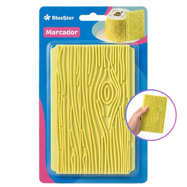 Marcador para Massa Tronco BlueStar Textura Profissional para Confeitaria e Artesanato