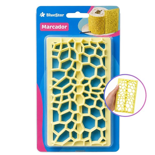 Marcador para Massa Tronco BlueStar Textura Profissional para Confeitaria e Artesanato