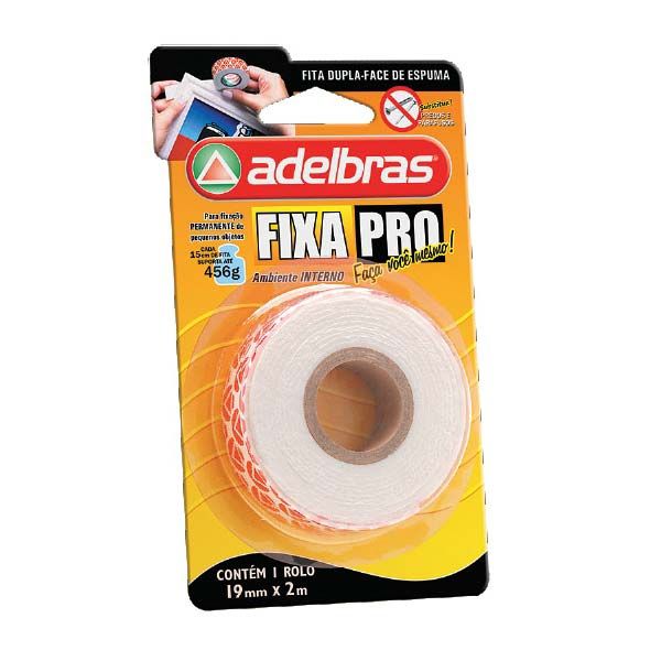 Fita Dupla Face Espuma 19x2m Banana - Adelbras