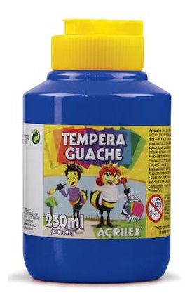 Tinta Tempera Guache 250ml Azul Turquesa - Acrilex
