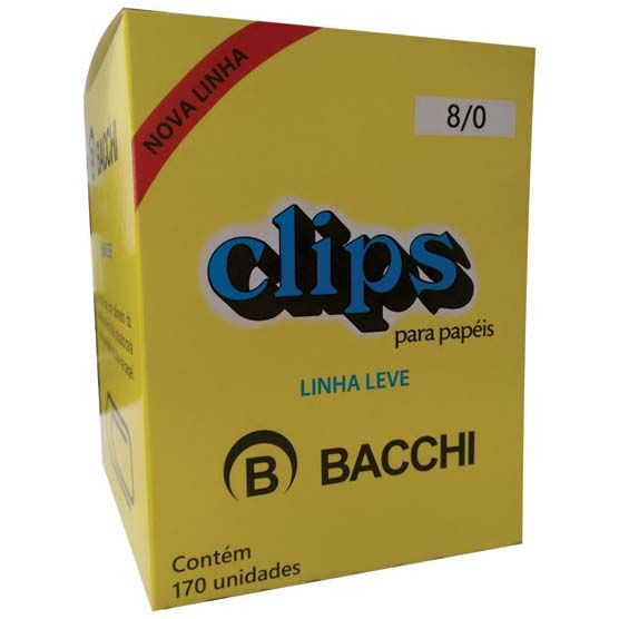 Clips Galvanizado Bacchi 8/0 L. Leve c/ 170un - Bacchi