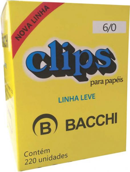 Clips Galvanizado Bacchi 6/0 L. Leve c/ 220un - Bacchi