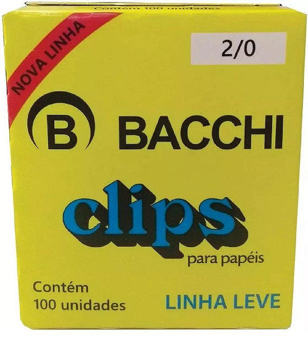 Clips Galvanizado Bacchi 2/0 L. Leve c/ 100un - Bacchi
