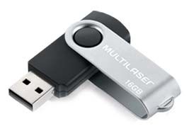Pen Drive 8gb Twist Preto - Multilaser