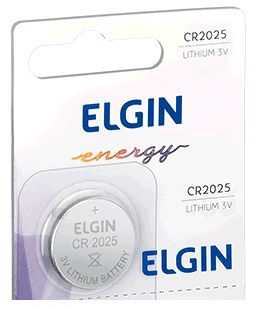 Bateria CR2025 3V Lítio - Elgin
