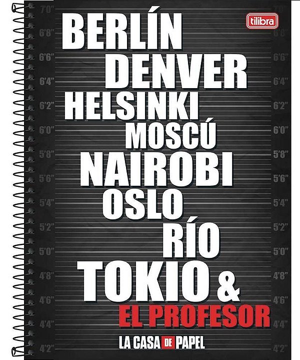 Caderno Espiral 1 Matéria 80fls - CD - La Casa de Papel - Tilibra - Cód. 8089