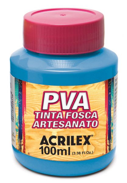 Tinta Fosca p/ Artes PVA 100ml Azul Celeste - Acrilex