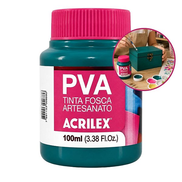 Tinta Fosca p/ Artes PVA 100ml Verde Bandeira - Acrilex