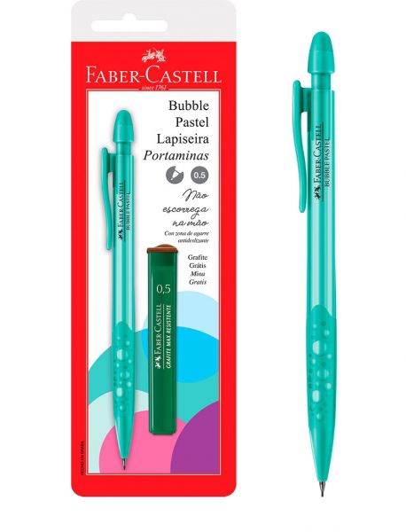 Lapiseira 0.5mm Buble Pastel Verde - Faber Castell