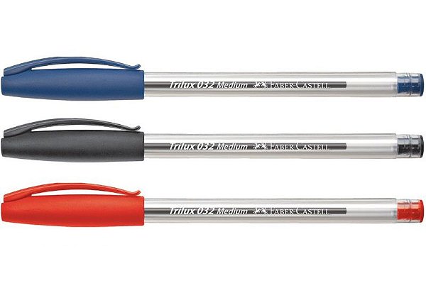 Caneta Esferográfica Média 032 Trilux - Faber